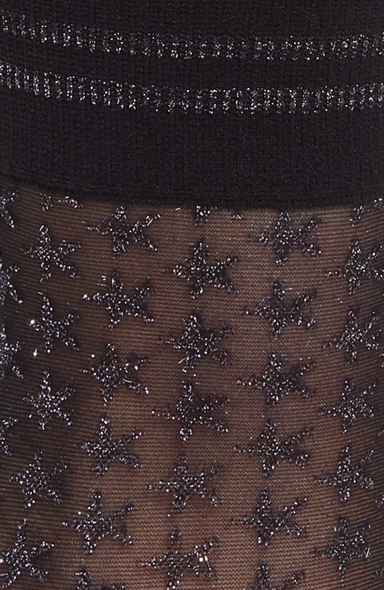 Oroblu Metallic Stars Ankle Socks, Alternate, color,