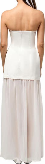 Corset Sheer Maxi Dress