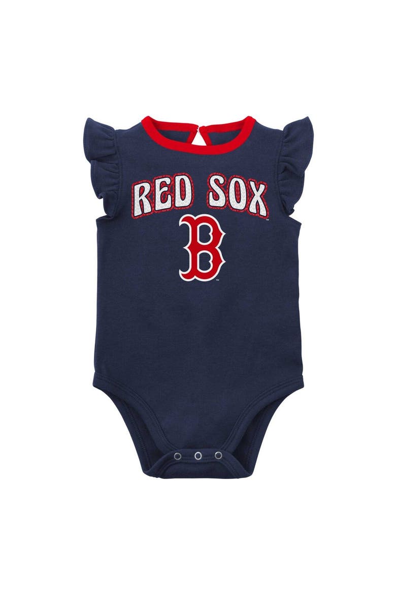 Infant Navy/Heather Gray Boston Red Sox Little Fan Two-Pack Bodysuit Set, Alternate, color, Navy