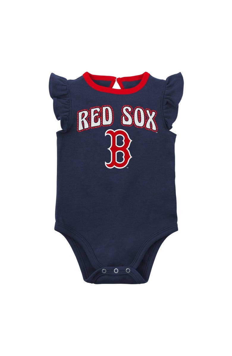 Outerstuff Infant Navy/Heather Gray Boston Red Sox Little Fan Two-Pack Bodysuit Set, Alternate, color, Navy