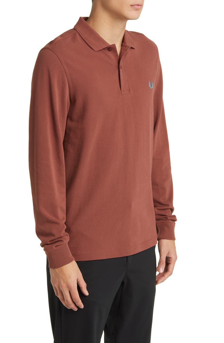Fred Perry Long Sleeve Piqué Polo, Alternate, color, 