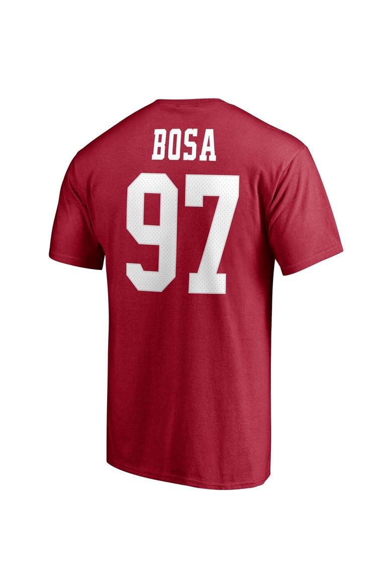 Men's Fanatics Branded Nick Bosa Scarlet San Francisco 49ers Player Icon Name & Number T-Shirt, Alternate, color, SCARLET