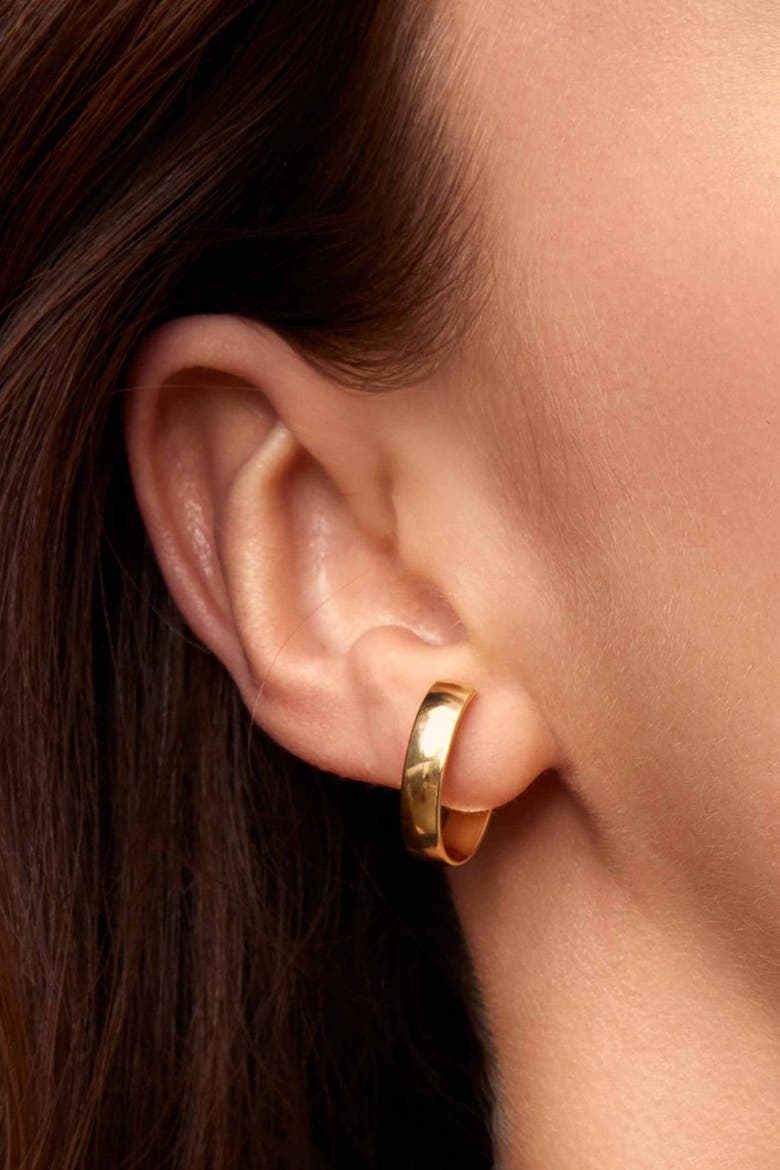 14K Yellow Gold Hug Me Hoops, Alternate, color, Yellow Gold