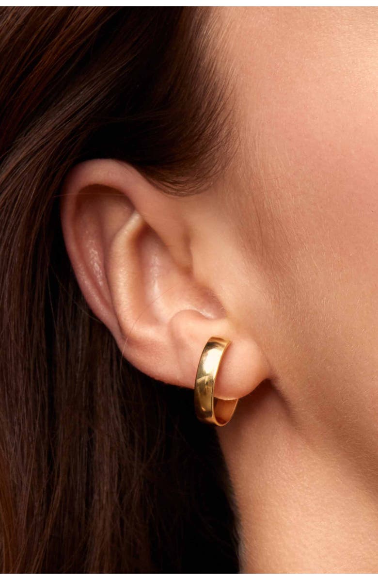 Oradina 14K Yellow Gold Hug Me Hoops, Alternate, color, Yellow Gold