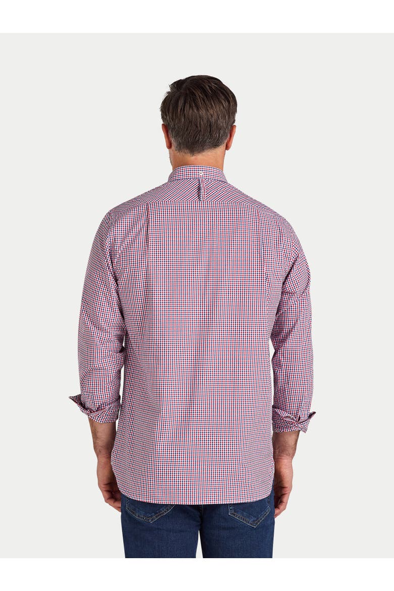 Long Sleeve Graph Check Poplin Shirt, Alternate, color, Red
