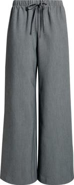 Open Edit Wide Leg Twill Pants