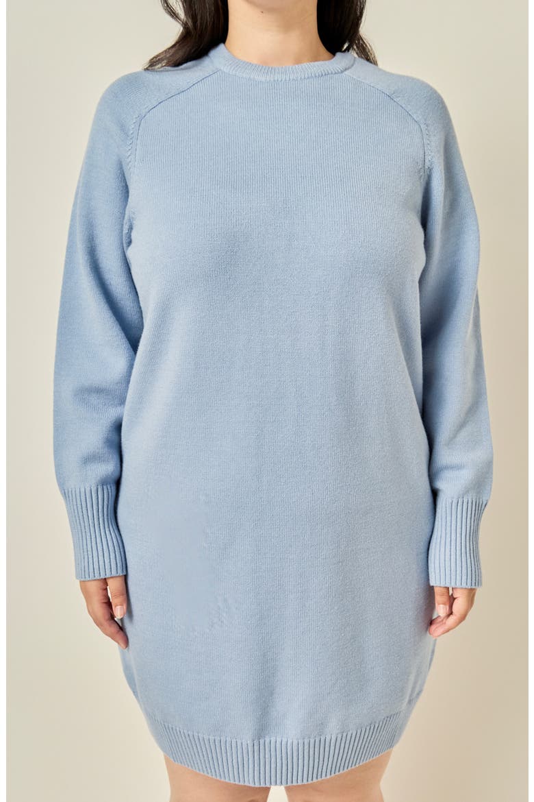 Knit Minidress, Alternate, color, SLATE BLUE