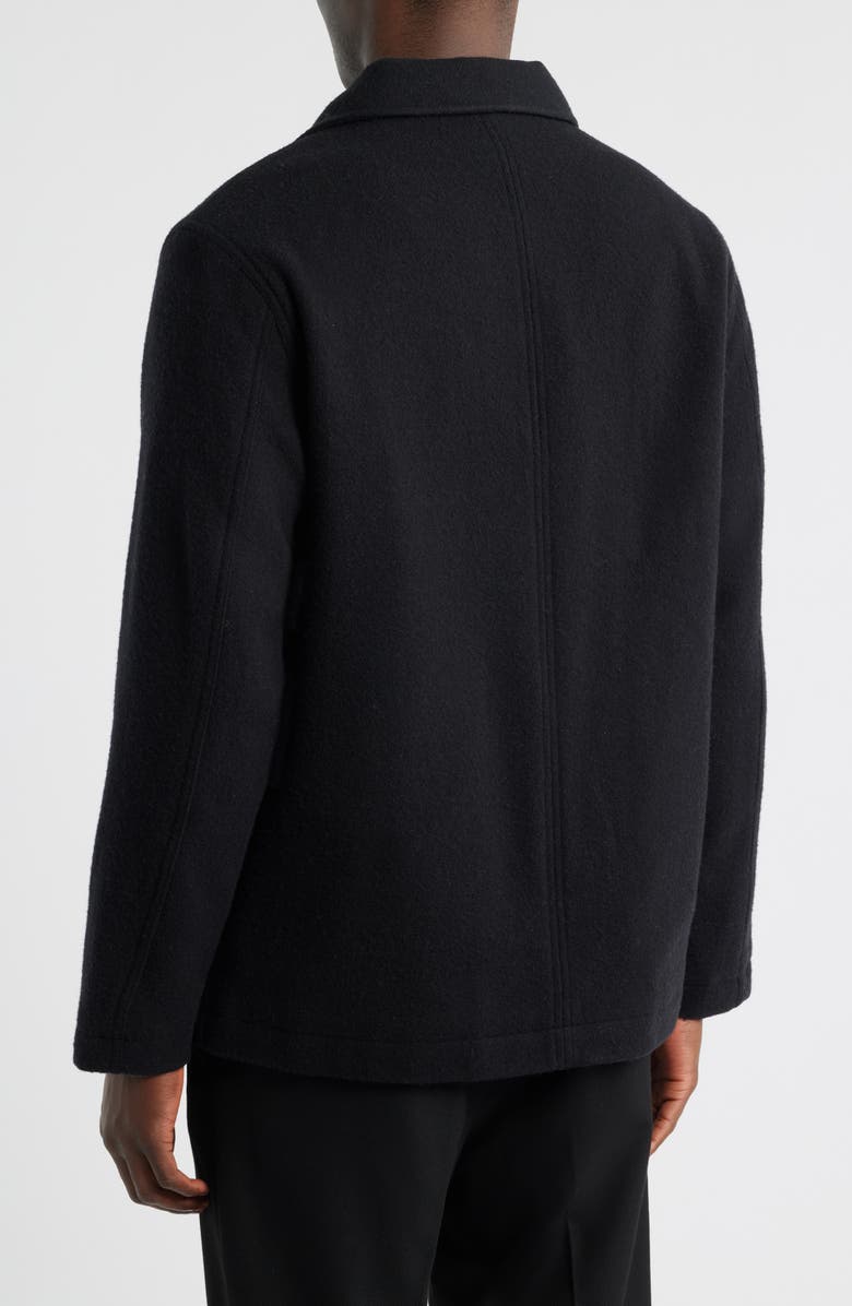MERZ B SCHWANEN Burel Wool Shirt Jacket, Alternate, color, Deep Black