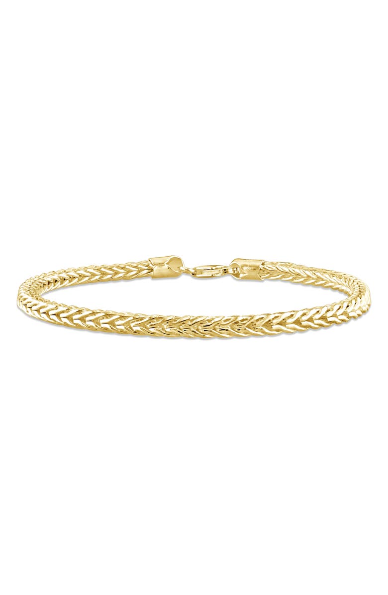 DELMAR Men's Foxtail Chain Bracelet, Main, color, Yellow