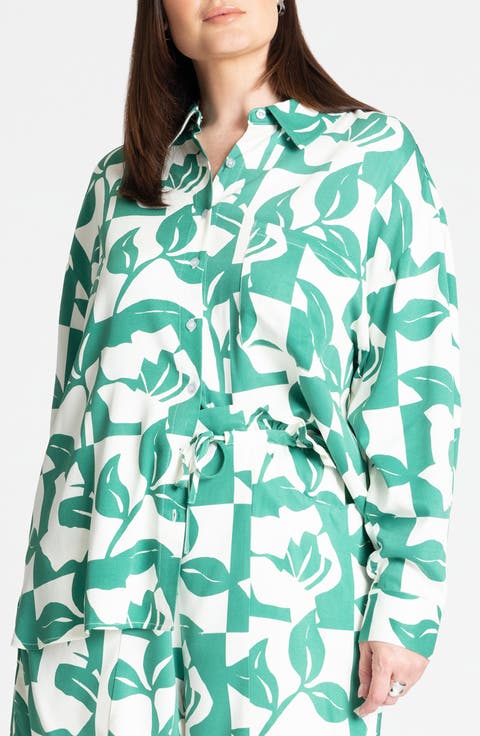 Relaxed Floral Shirt (Plus)