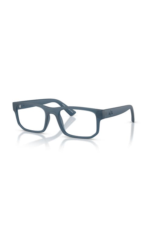 Armani Exchange 54mm Rectangle Optical Glasses In Blue