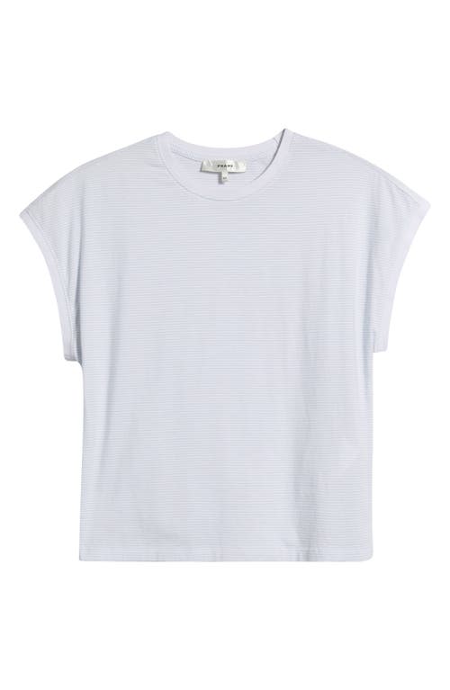Shop Frame Stripe Supima® Cotton Muscle T-shirt In Powder Blue Multi