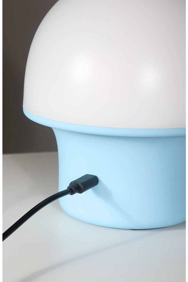Portobello 6.6" Indoor/Outdoor USB-C Rechargeable Portable LED Table Lamp with 3-Way Dimmer, Alternate, color, Light Blue