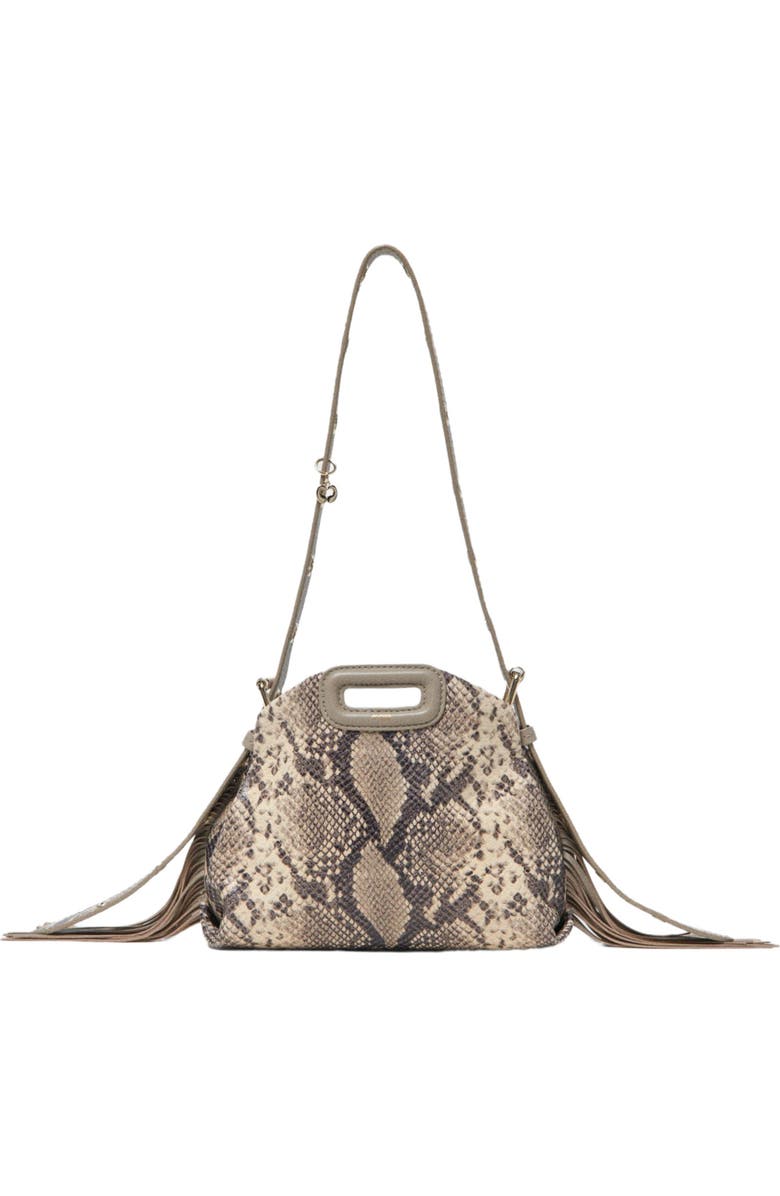 maje Python-embossed Miss M mini bag, Main, color, Natural Snake Print