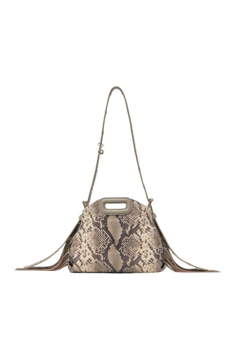 Python-embossed Miss M mini bag
