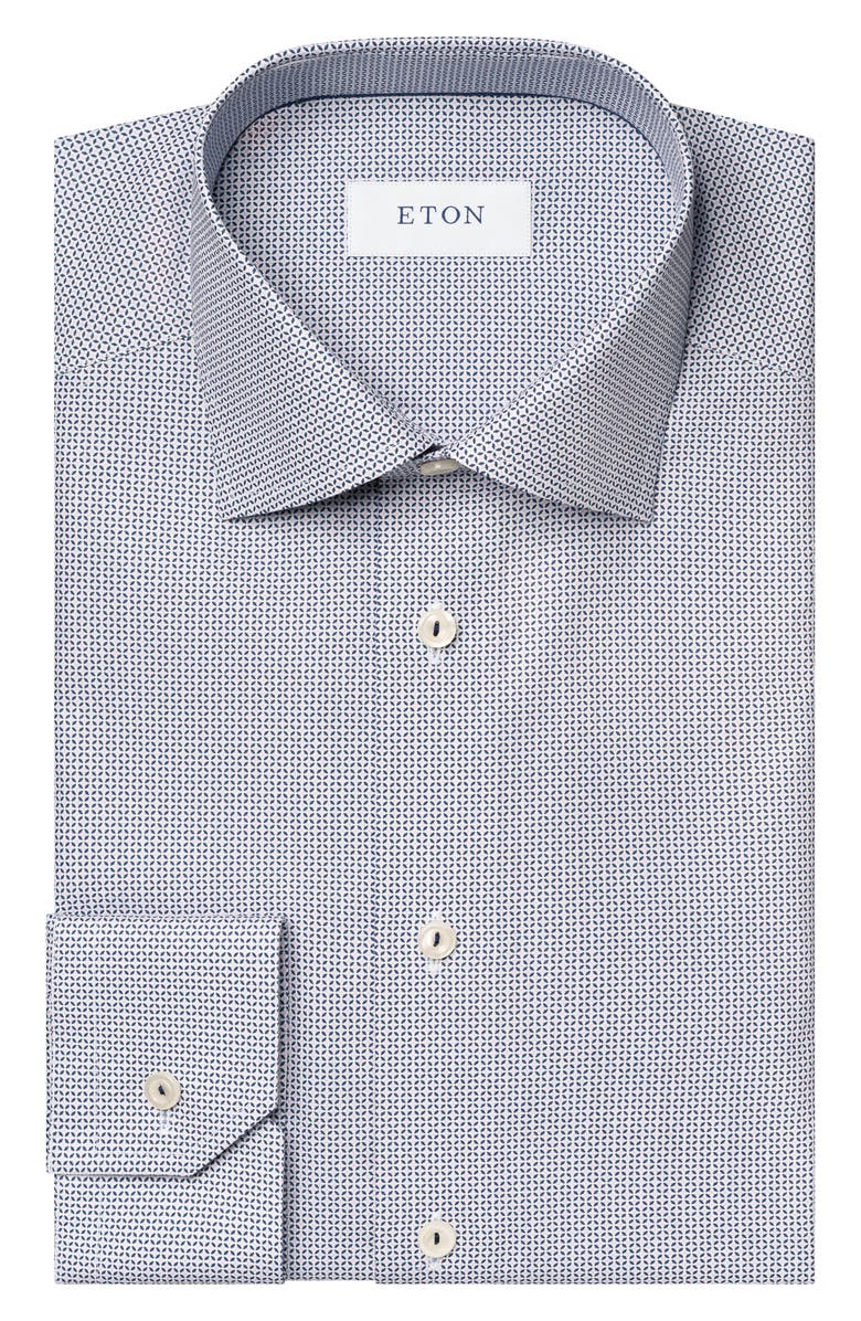 Eton Contemporary Fit Twill Dress Shirt, Alternate, color, 