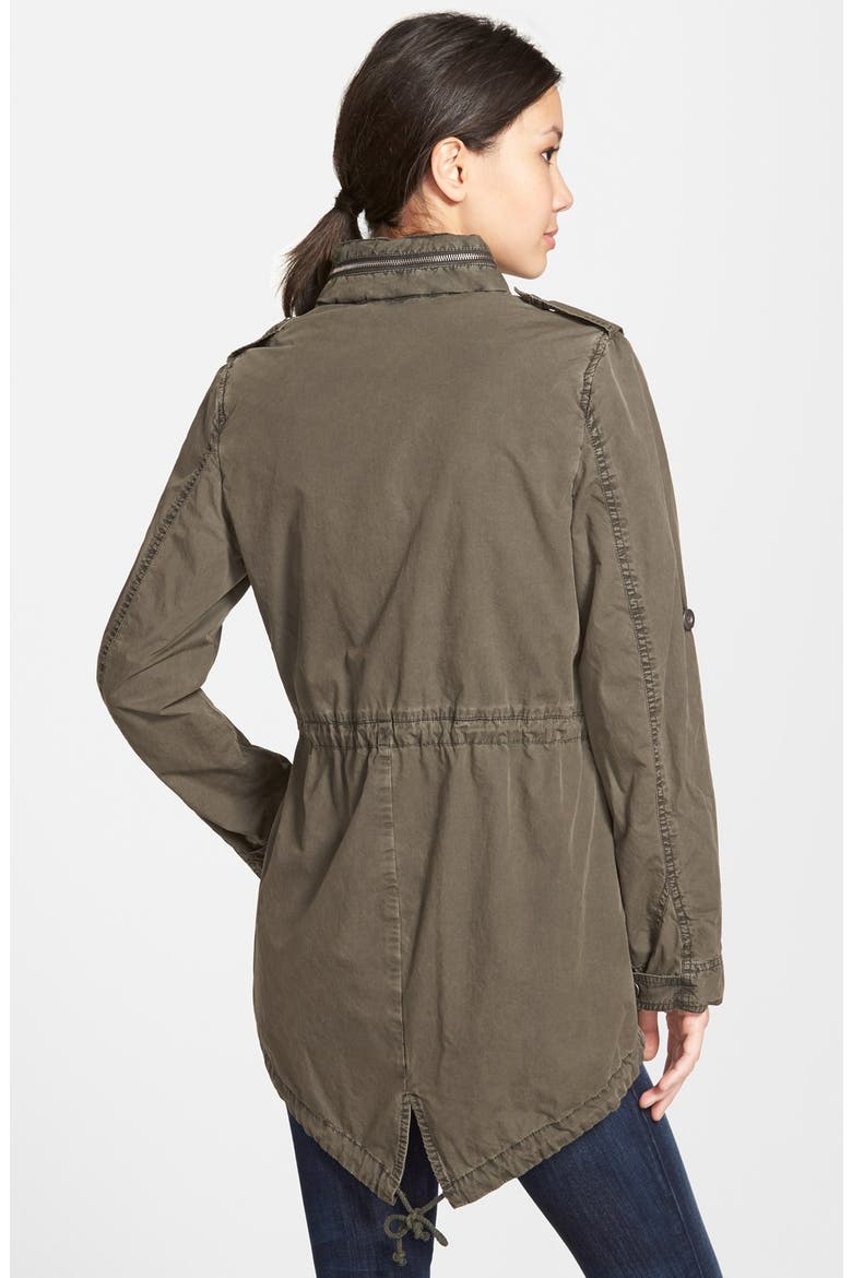 Levi's® Lightweight Cotton Hooded Utility Jacket, Alternate, color, ARMY GREEN