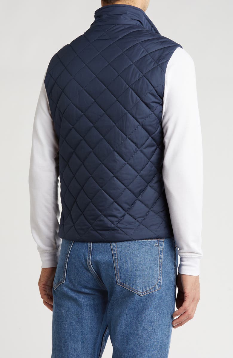Brooks Brothers Water Repellent Diamond Quilted Vest, Alternate, color, Navy Blazer