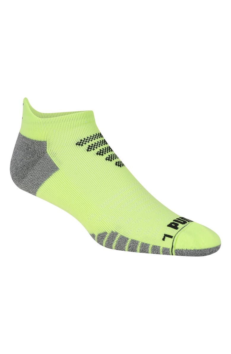 PUMA 3-Pack Terry Low Cut Length Socks, Alternate, color, Grey/ Yellow