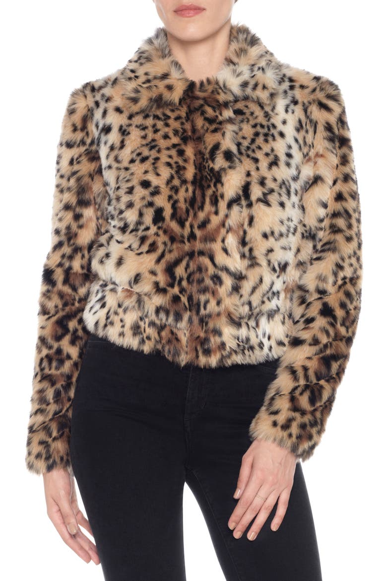 Kate Faux Fur Jacket, Main, color, ANIMAL PRINT