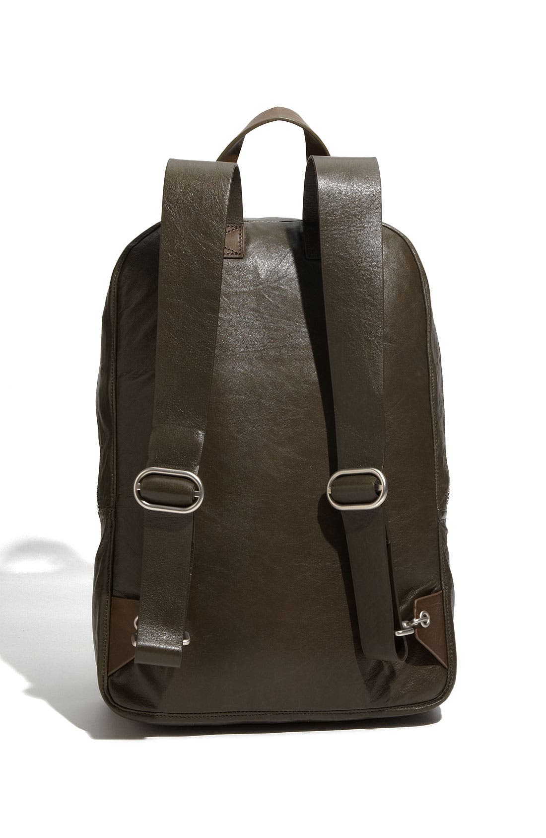 'Zip Zip' Leather Backpack, Alternate, color, ELEPHANT GREY