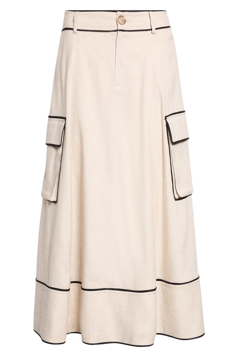 Shiloh High Waist Cargo Skirt, Alternate, color, DESERT/ JET