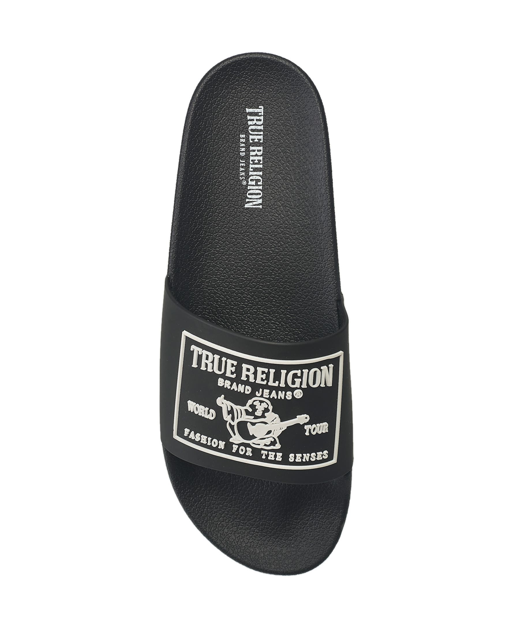 True Religion Kendrick Logo Slide, Alternate, color, 