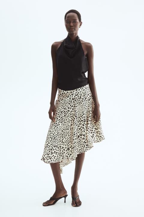 Asymmetric Viscose Skirt