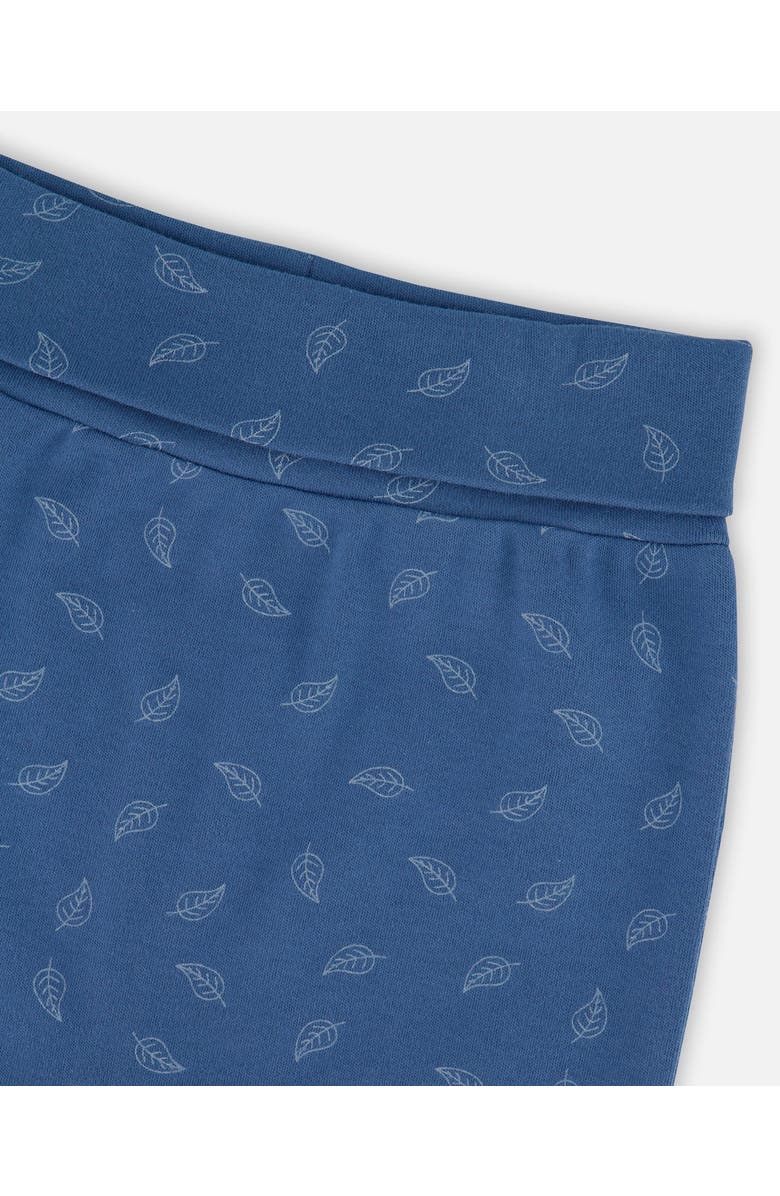 Deux par Deux Organic Cotton Evolutive Pants Leaves, Alternate, color, Blue