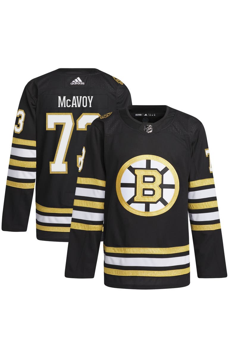 adidas Men's adidas Charlie McAvoy Black Boston Bruins Primegreen Authentic Pro Player Jersey, Alternate, color,