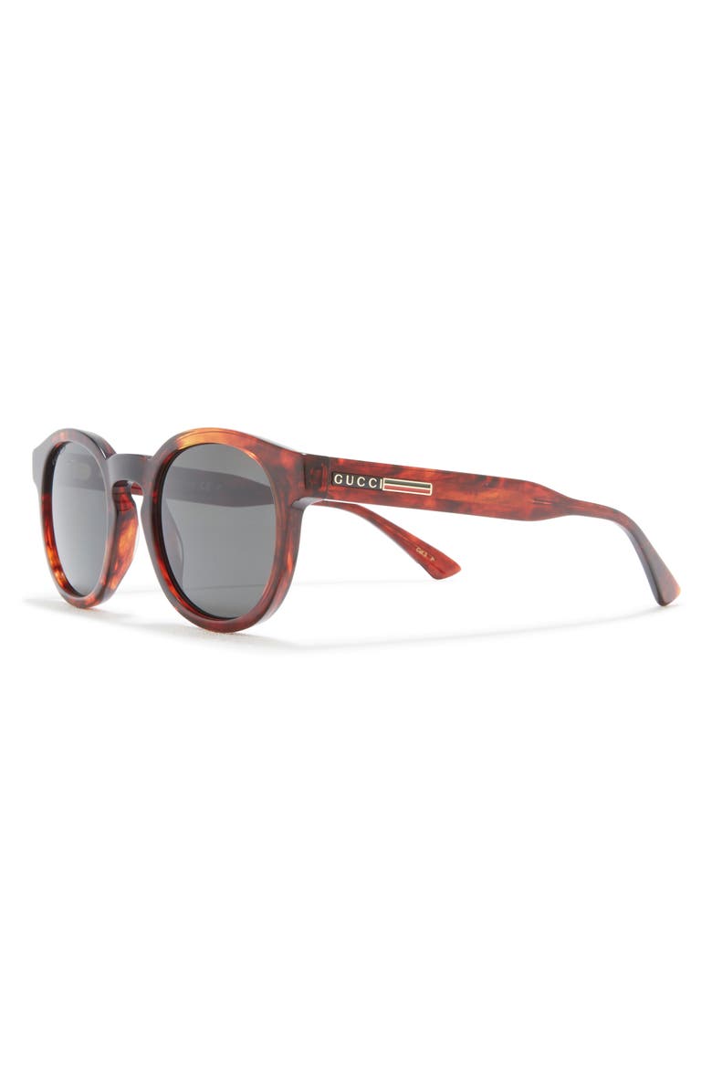 Gucci 49mm Oval Sunglasses, Alternate, color, Havana Havana Grey