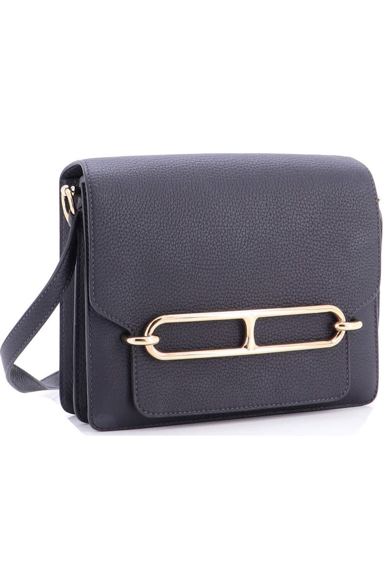 Pre-Owned Hermes Roulis Bag Clemence 23, Alternate, color, Bleu Nuit