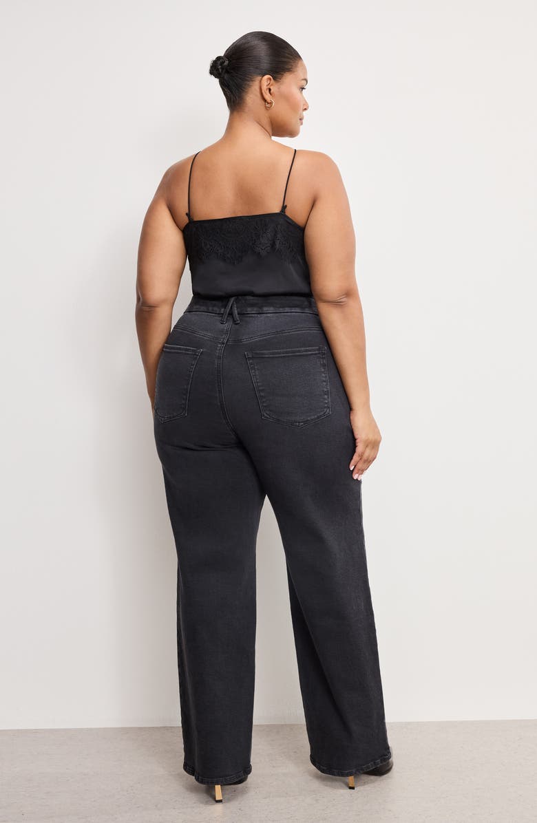 Good American Soft-Tech Good True High Waist Straight Leg Jeans, Alternate, color, Black343