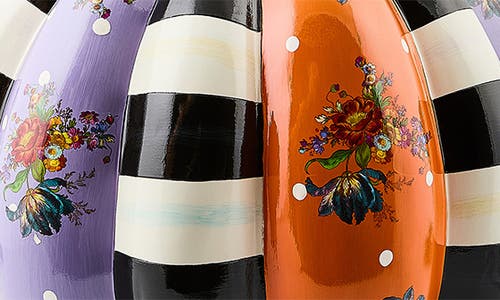 Mackenzie-childs Mackenzie Childs Violet Patchwork Extra Large Pumpkin In Multi
