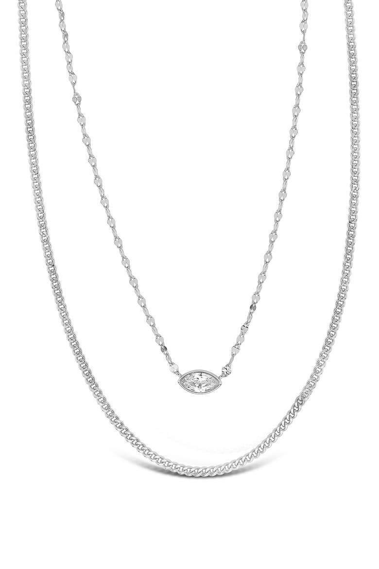 Dainty Layered Necklace, Alternate, color, SILVER