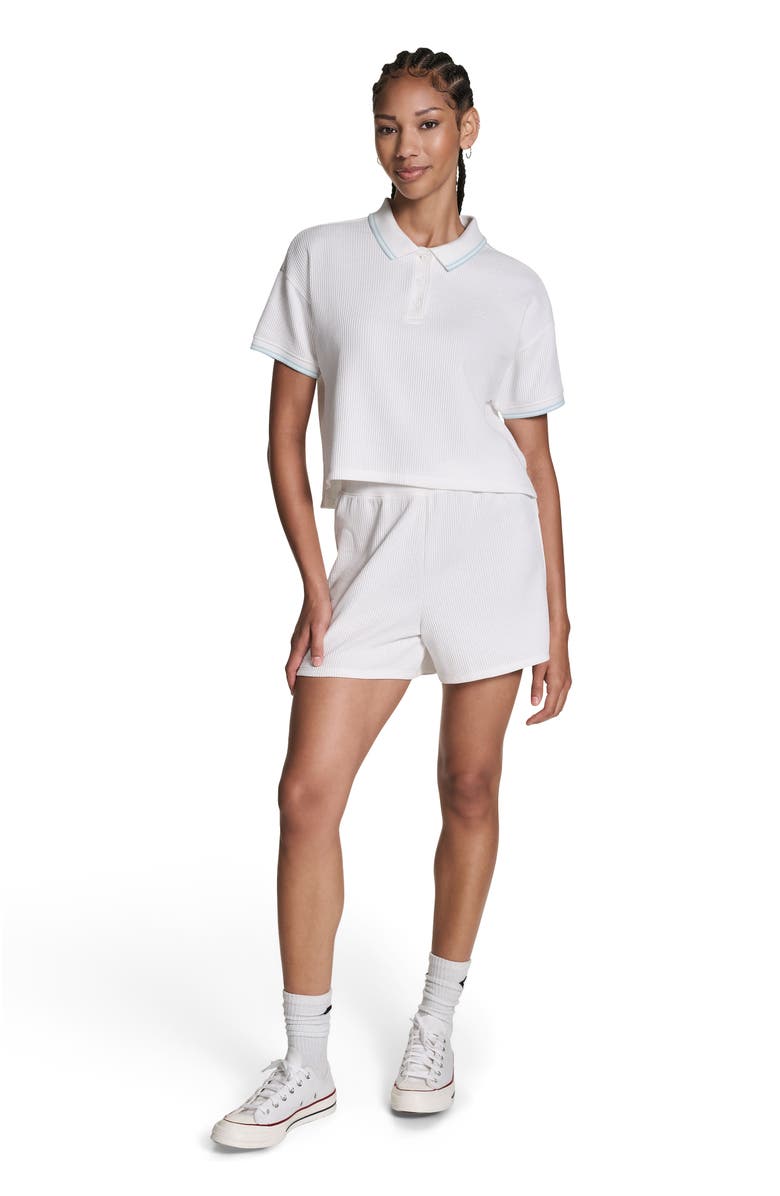 Converse Cropped Waffle Polo, Main, color, White 10A