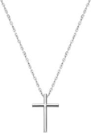 Tiny Blessings 14K Gold Rounded Cross 12-14" Necklace