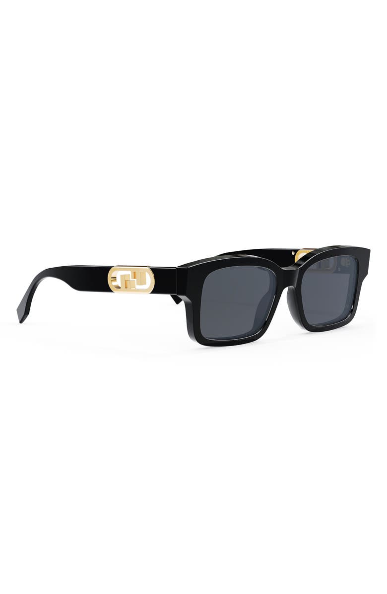 Fendi 'Fendi O'Lock 53mm Rectangular Sunglasses, Alternate, color, 