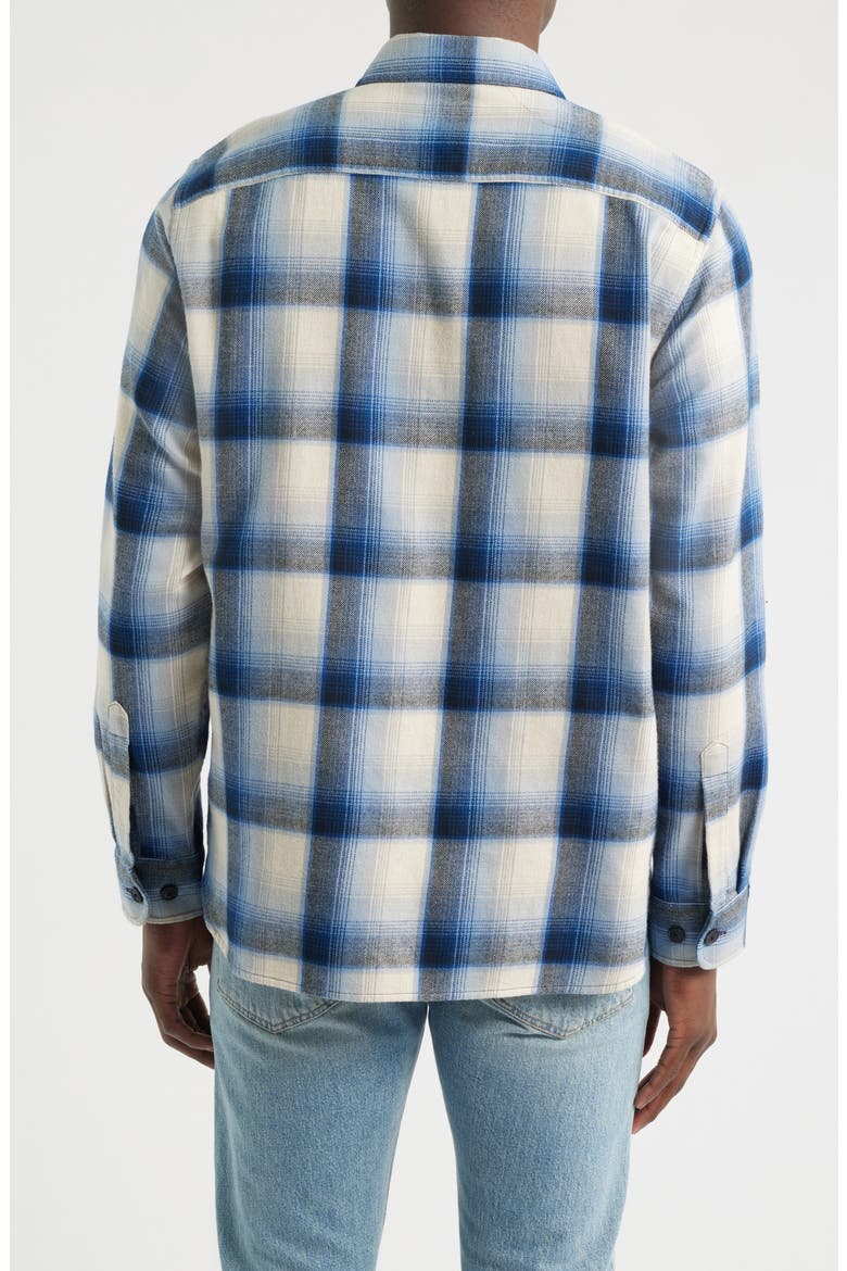 Burnside Cotton Flannel Shirt, Alternate, color, BLUE/ ECRU PLAID