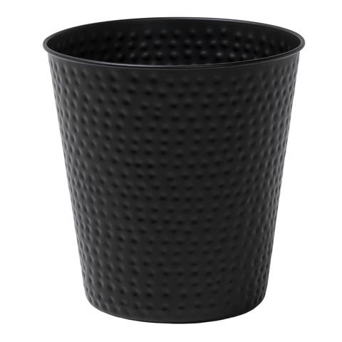 Axel Modern Minimalist Hammered Steel 2-Gallon Wastebasket