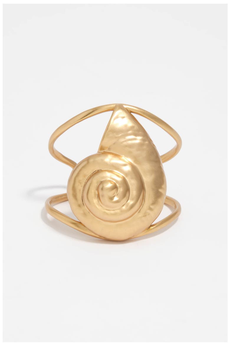 Aged Seashell Bracelet, Alternate, color, GOLD