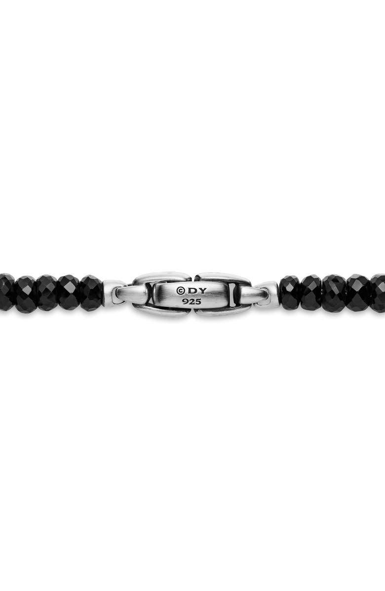 David Yurman Men's Spiritual Beads Necklace in Sterling Silver, 5mm, Alternate, color, Silver/ Black Spinel