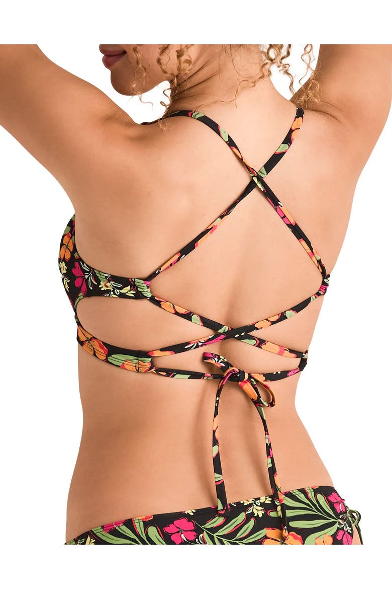 Tatiana Swimwear Bra, Alternate, color, Tropical black