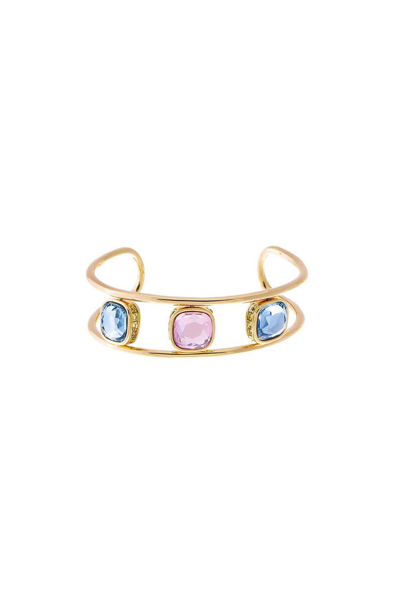 BY ADINA EDEN Colored Square Bezels Double Strand Bangle, Main, color, Multi-Color