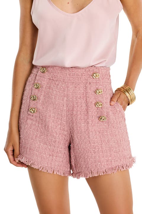 Tamara Tweed Button Shorts