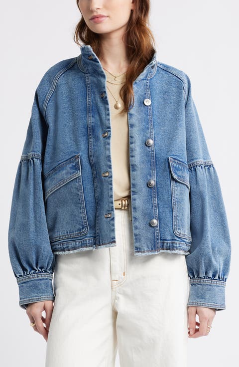 Blouse Sleeve Denim Jacket