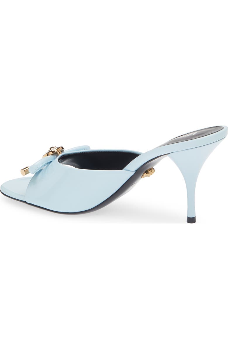 Versace Opera Bow Slide Sandal, Alternate, color, Pastel Blue Gold