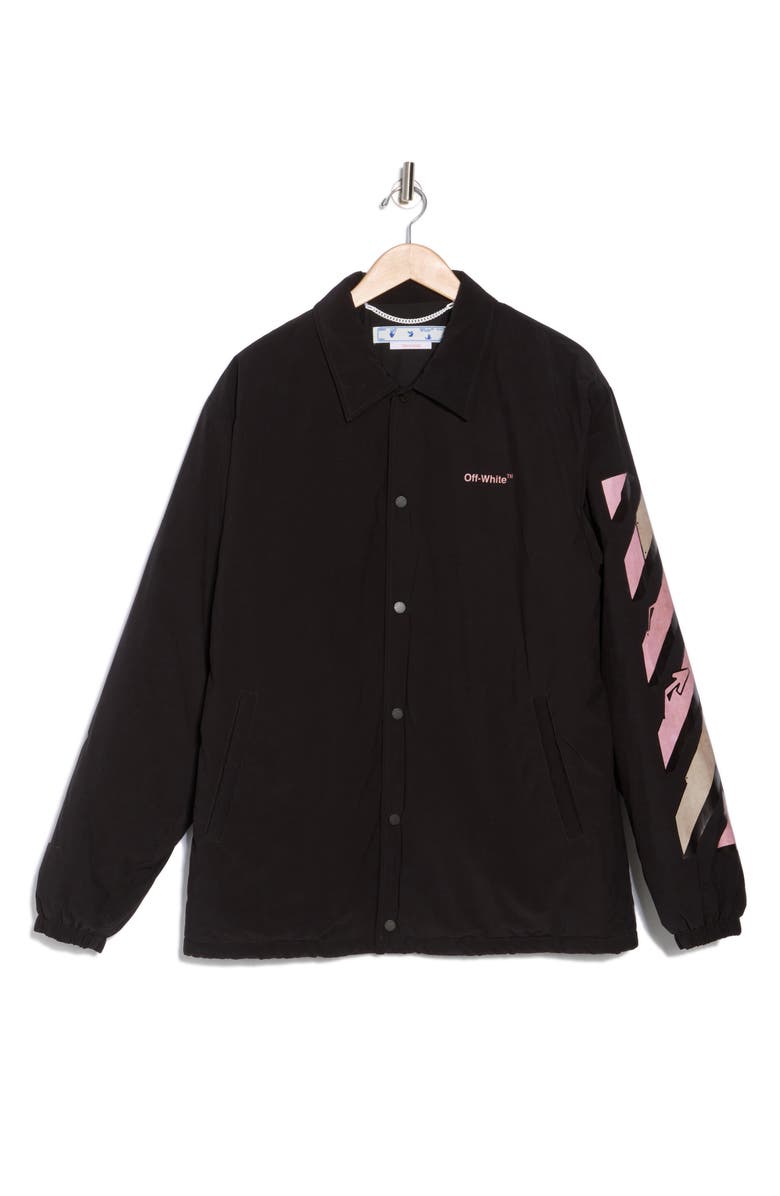 Off-White Diagonal Graffiti Shirt Jacket, Alternate, color, 