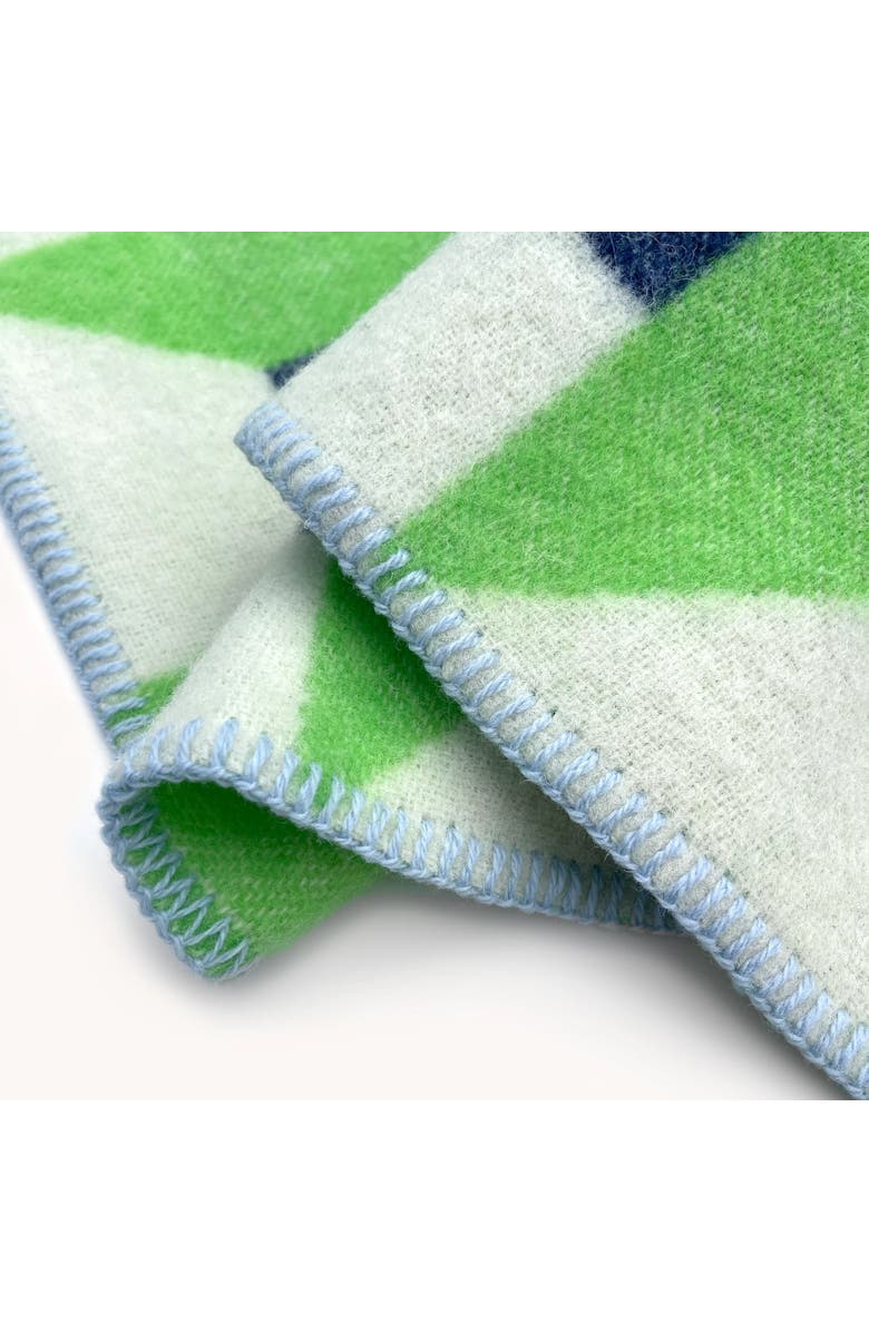 Maison Deux Cubics Blanket, Alternate, color, Bright Green