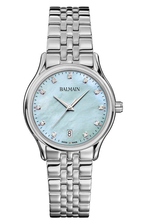 Beleganza Diamond & Mother-of-Pearl Bracelet Watch, 32mm